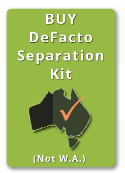 Defacto separation all states except Western Australia